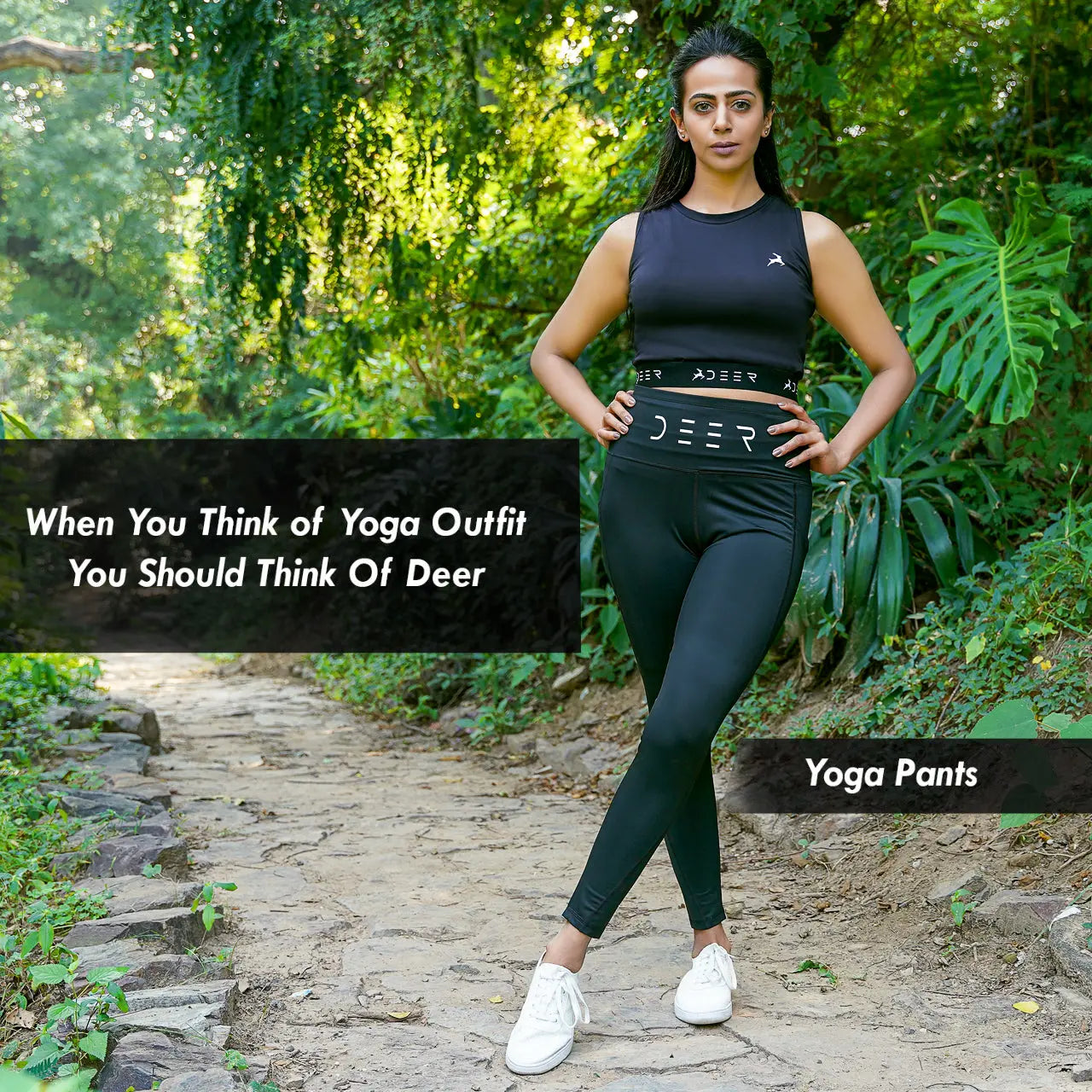 black yoga leggings