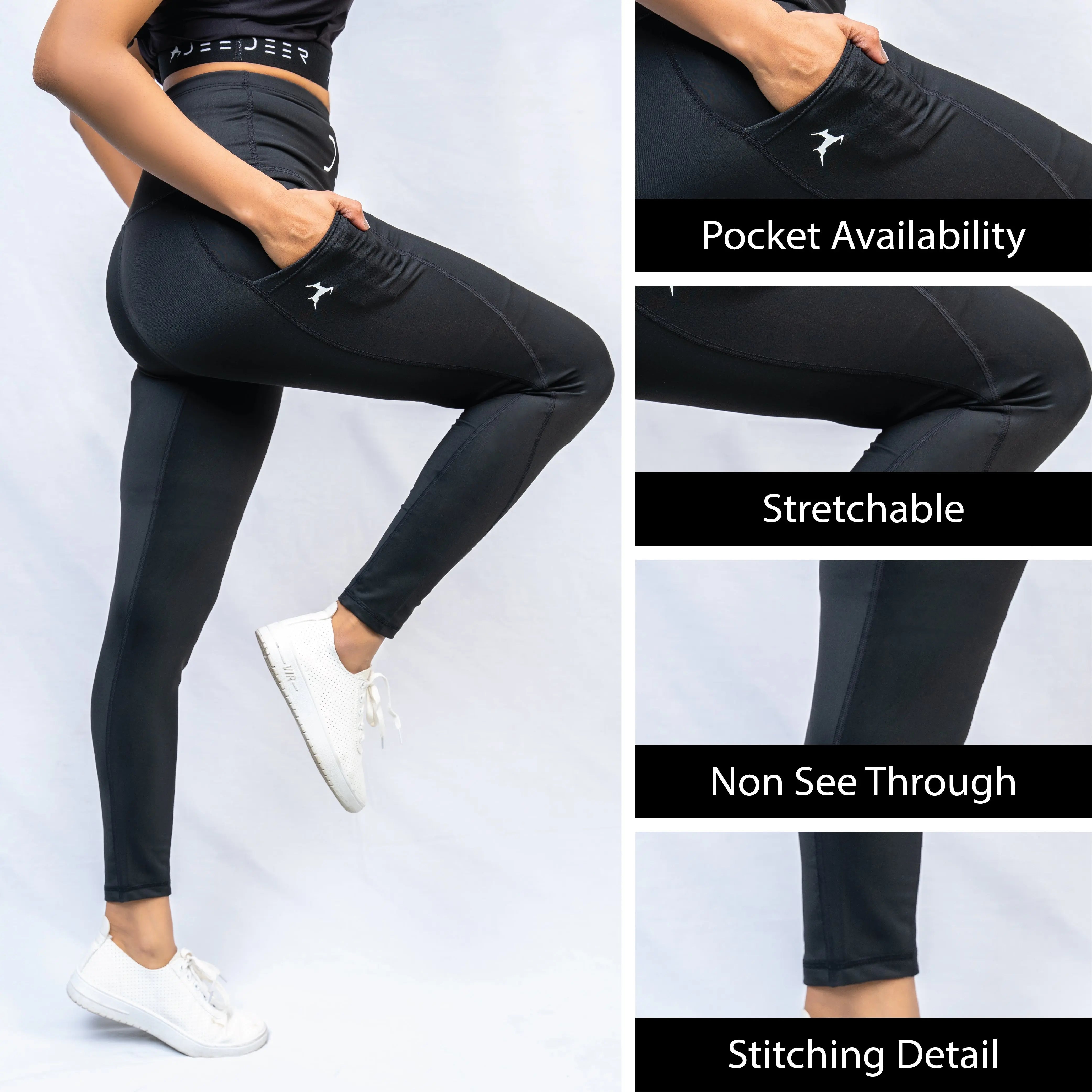 black yoga leggings